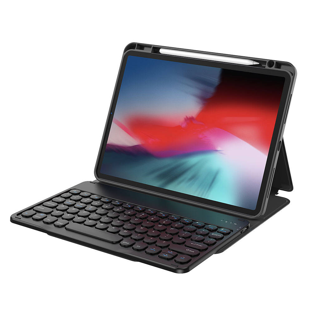 Apple iPad Air 11 2025 M3 Wiwu Protective Gizli Kalem Bölmeli Klavyeli Kılıf