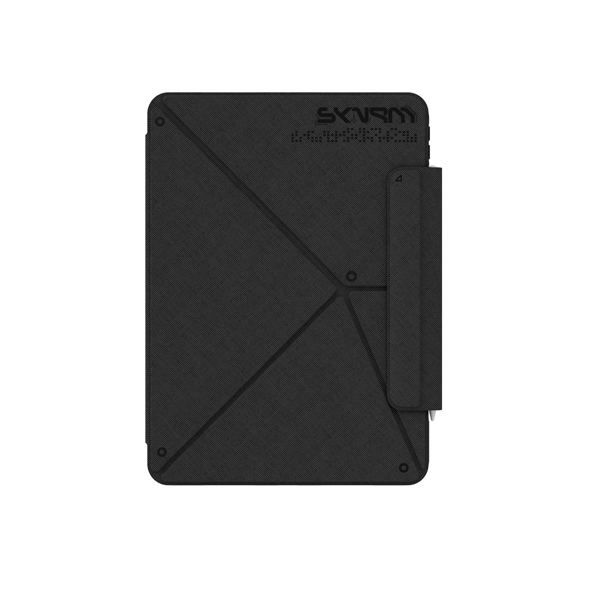 Apple iPad Air 11 2026 M4 Kılıf Skinarma Kalemlikli Dokulu Tasarım Standlı Magnetik Trilon Kılıf