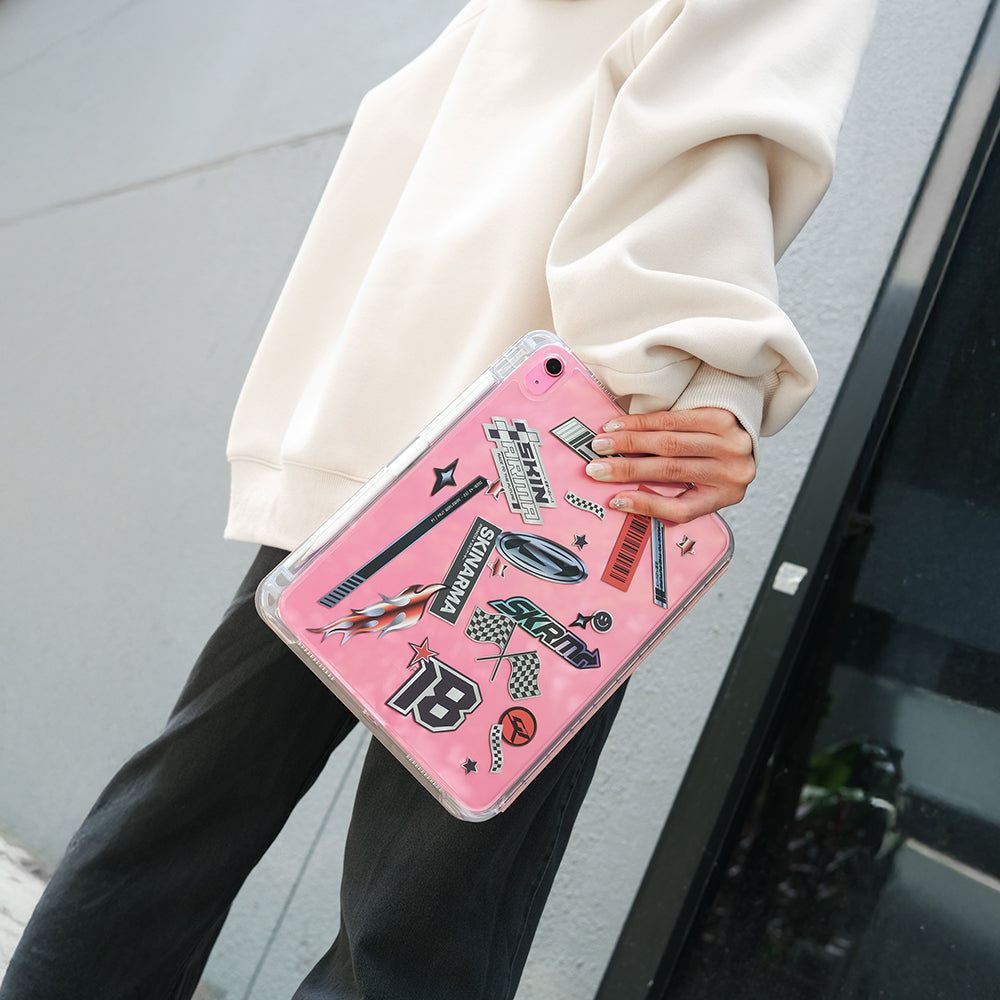 Apple iPad Air 11.Nesil 2025 Kılıf Skinarma Kalemlikli Arkası Şeffaf Standlı Magnetik Zeta Kılıf