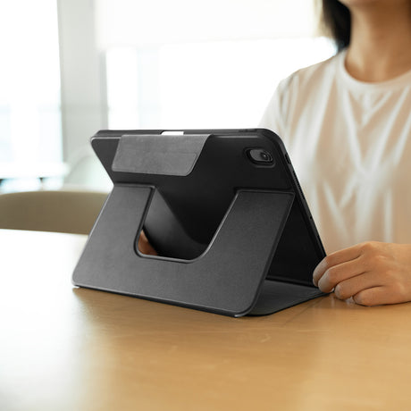 Apple iPad Air 13 2024 Raptic Spin Detachable Folio PU Ayrılabilir Kalem Bölmeli Standlı Kılıf