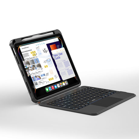 Apple iPad Air 13 2024 Wiwu MK-007 Combo Pro Kalem Bölmeli Klavyeli Standlı Kılıf