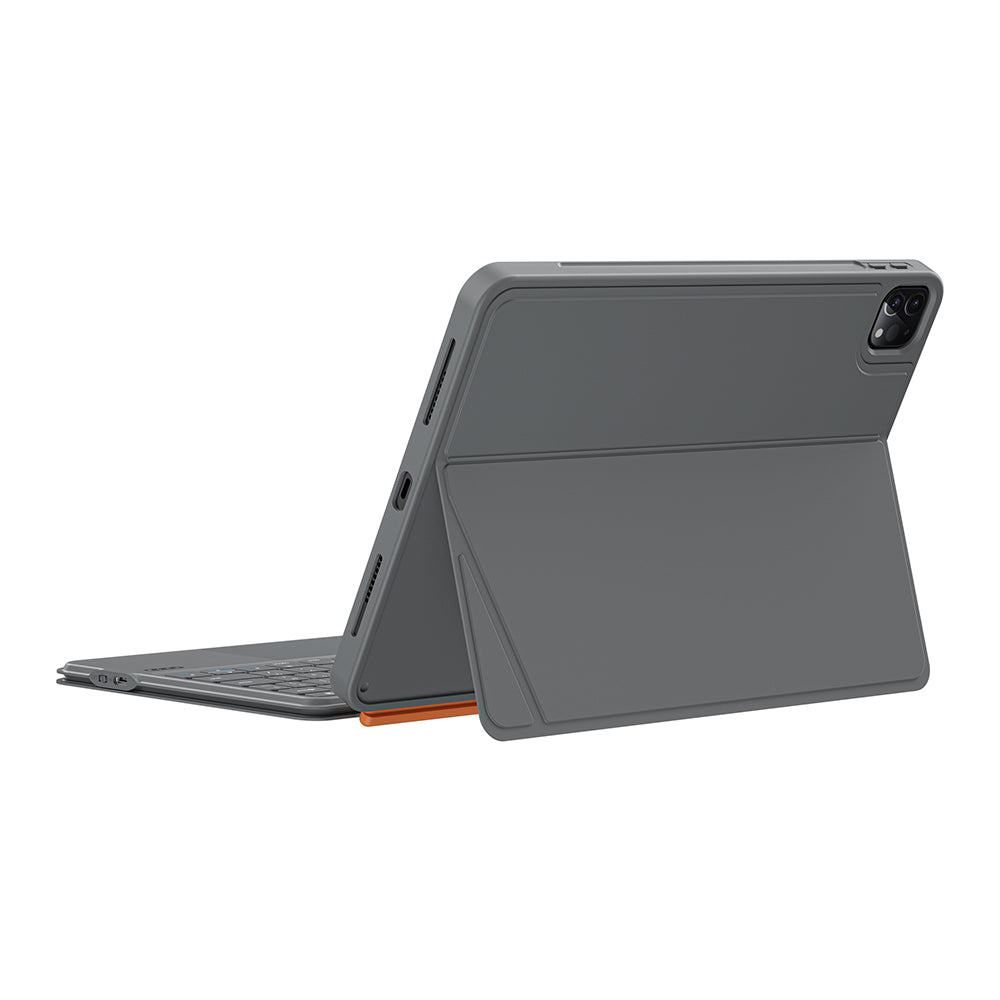 Apple iPad Pro 11 2020 (2.Nesil) Wiwu MK-005 Combo 3in1 Kalem Bölmeli Klavyeli Standlı Kılıf