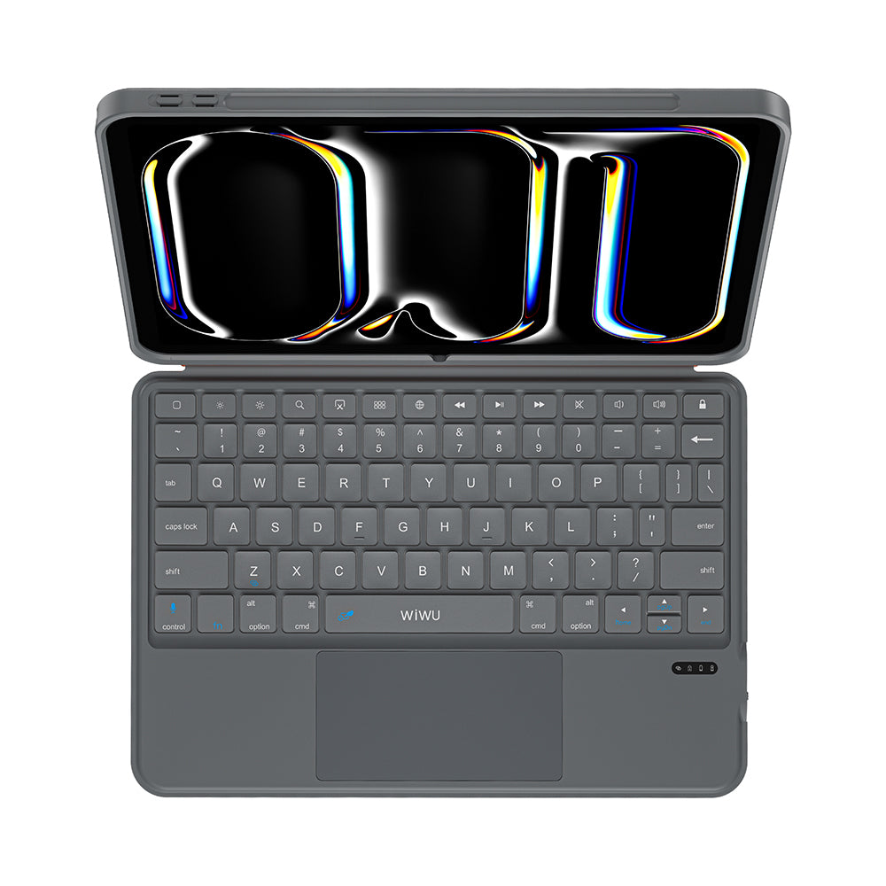 Apple iPad Pro 11 2020 (2.Nesil) Wiwu MK-005 Combo 3in1 Kalem Bölmeli Klavyeli Standlı Kılıf