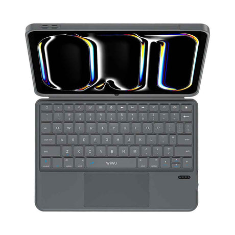Apple iPad Pro 11 2020 (2.Nesil) Wiwu MK-005 Combo 3in1 Kalem Bölmeli Klavyeli Standlı Kılıf