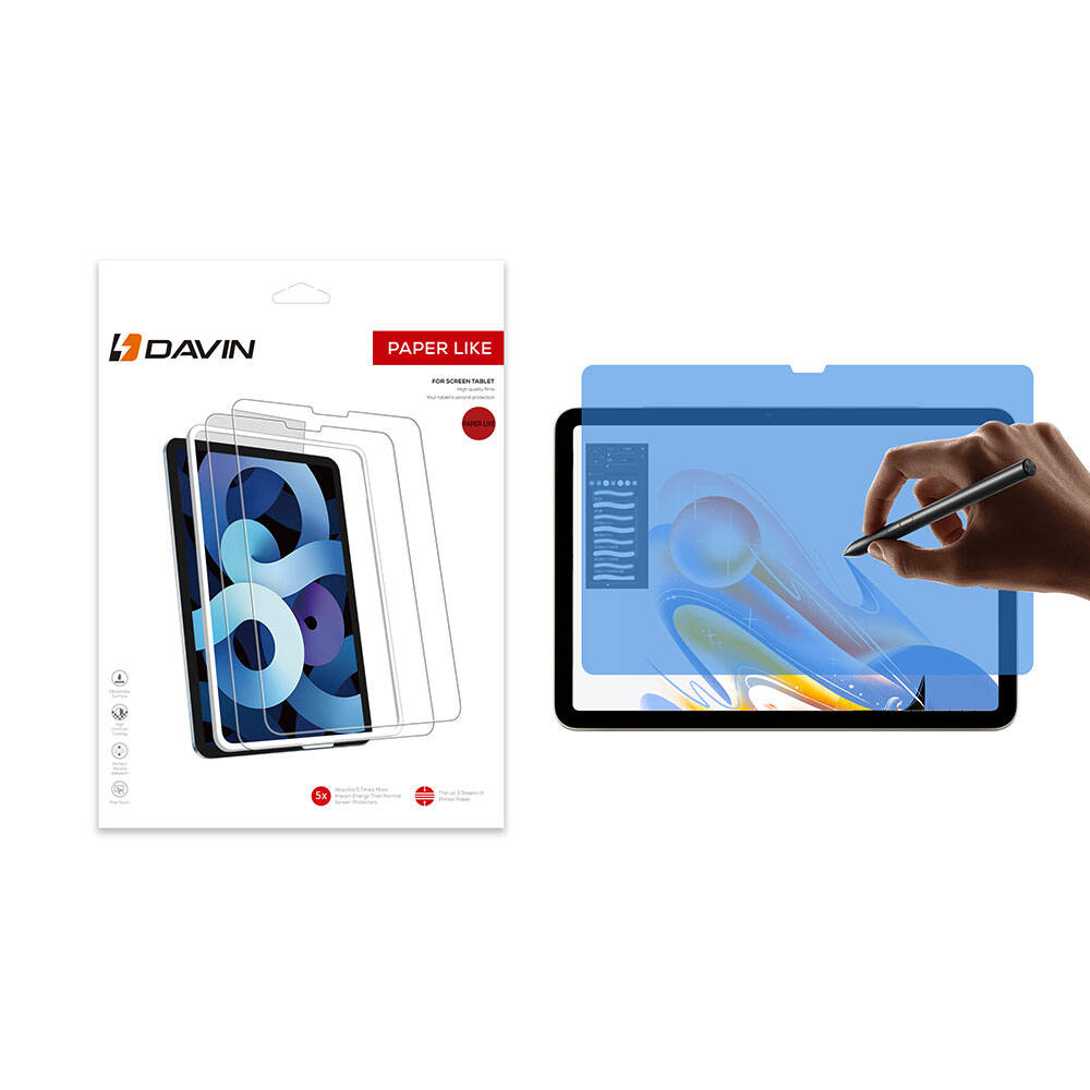 Apple iPad Pro 11 2025 M5 Kağıt Hisli Mat ​​​​​​​​​​​​​​​Davin Paper Like Ekran Koruyucu