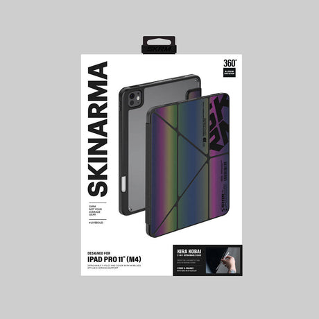 Apple iPad Pro 11 2025 M5 Kılıf SkinArma Holografik Tasarımlı Arkası Şeffaf Çıkarılabilir Magnetik Kira Kobai Kılıf