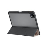 Apple iPad Pro 11 2025 M5 Kılıf SkinArma Kabartma Baskı Tasarımlı 360 Tam Koruma Arkası Şeffaf Standlı Gamma Kılıf