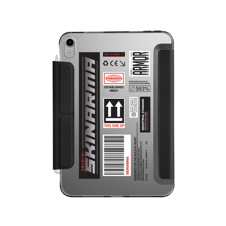 Apple iPad Pro 11 2025 M5 Kılıf SkinArma Sticker Tasarımlı Kalemlikli Arkası Şeffaf Standlı Magnetik Taito Kılıf