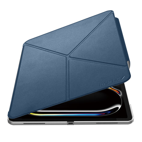 Apple iPad Pro 11 2025 M5 Raptic Clear Folio Airbagli Şeffaf Kapaklı Katlanabilir Standlı Kılıf