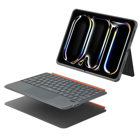 Apple iPad Pro 11 2025 M5 Wiwu MK-005 Combo 3in1 Kalem Bölmeli Klavyeli Standlı Kılıf