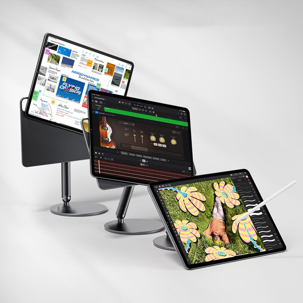 Apple iPad Pro 11 2025 M5 Wiwu ZM-310 360 Derece Dönebilen Magnetik Başlıklı Tablet Standı