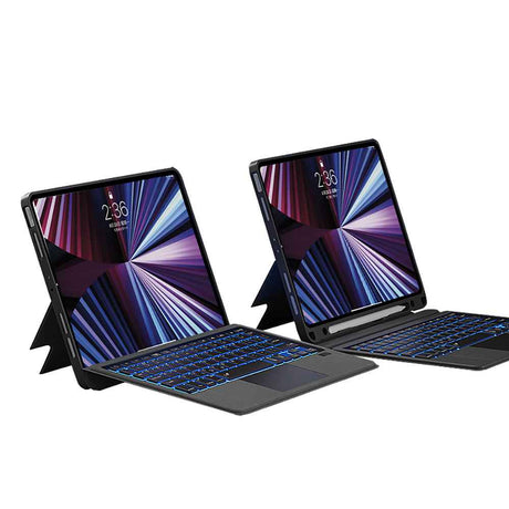 Apple iPad Pro 12.9 2020 (4.Nesil) Wiwu MagTouch Serisi Gizli Kalem Bölmeli Klavyeli Kılıf