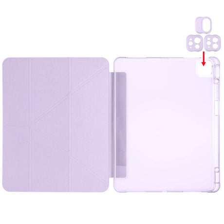 Apple iPad Pro 13 2024 Kılıf Zore Tri Folding Kalem Bölmeli Standlı Kılıf