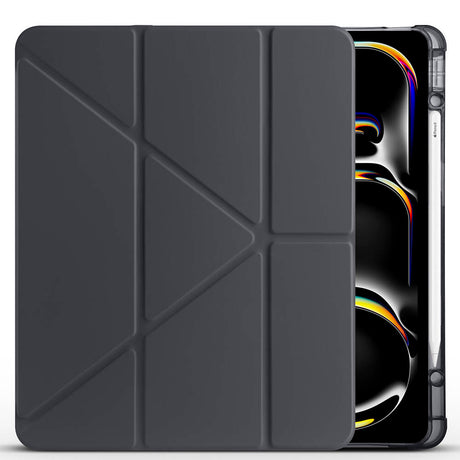 Apple iPad Pro 13 2024 Kılıf Zore Tri Folding Kalem Bölmeli Standlı Kılıf
