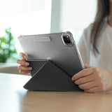 Apple iPad Pro 13 2024 Raptic Clear Folio Airbagli Şeffaf Kapaklı Katlanabilir Standlı Kılıf