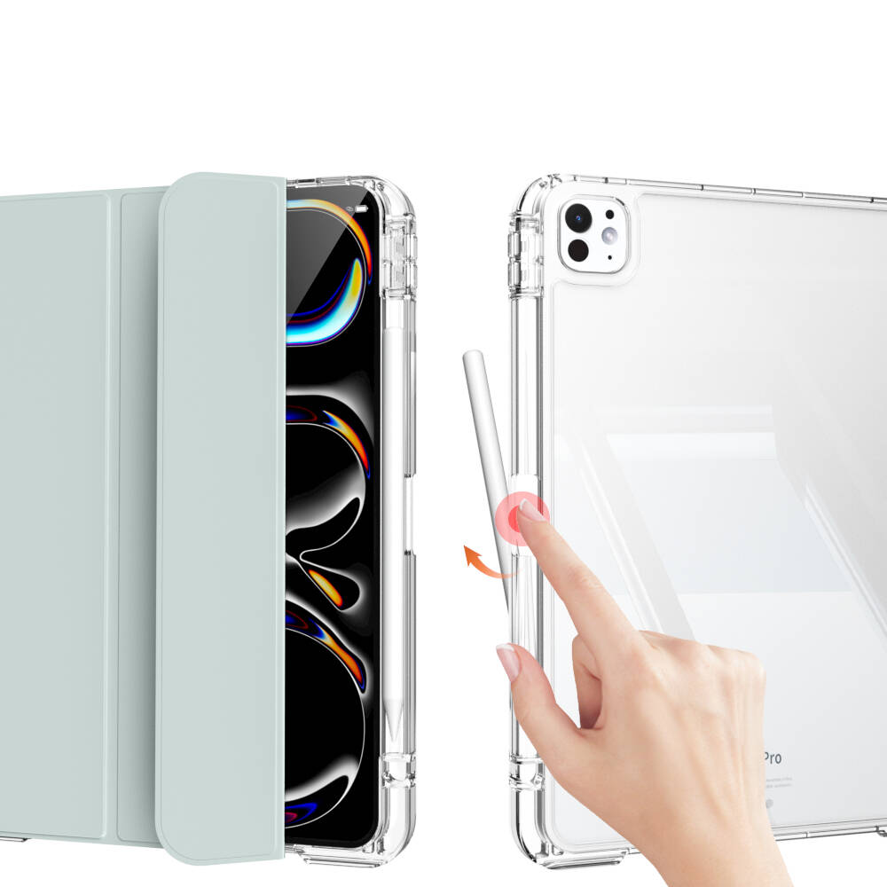 ​​Apple iPad Pro 13 2025 M5 Kılıf Magnetik Ayrılabilen Airbagli Zore Sliding Tablet Kılıfı