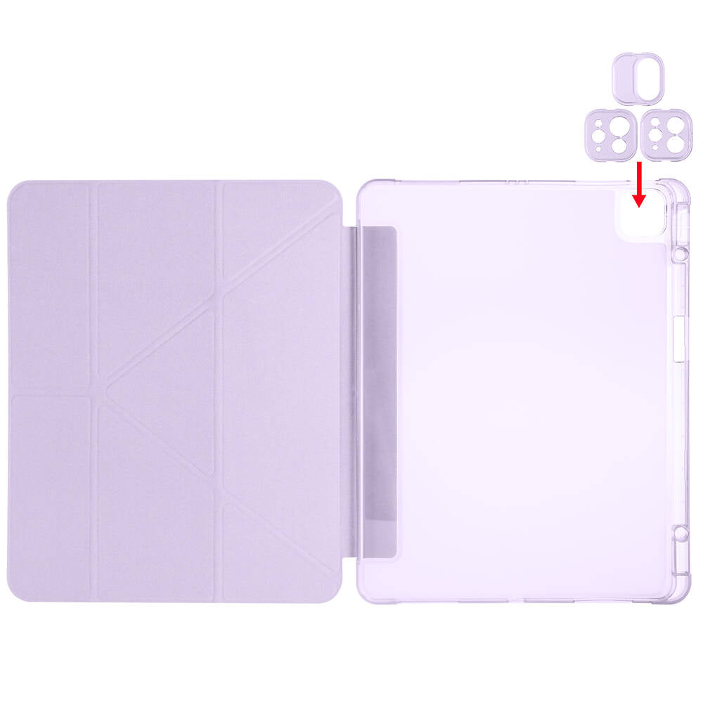 Apple iPad Pro 13 2025 M5 Kılıf Zore Tri Folding Kalem Bölmeli Standlı Kılıf