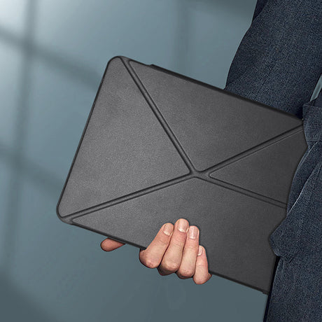 Apple iPad Pro 13 2025 M5 Raptic Clear Folio Airbagli Şeffaf Kapaklı Katlanabilir Standlı Kılıf