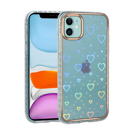 Apple iPhone 11 Kılıf Desenli Parlayan Transparan Zore Avva Kapak