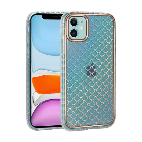 Apple iPhone 11 Kılıf Desenli Parlayan Transparan Zore Avva Kapak