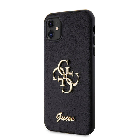 Apple iPhone 11 Kılıf Guess Orjinal Lisanslı 4G Büyük Metal Logolu Glitter Kapak