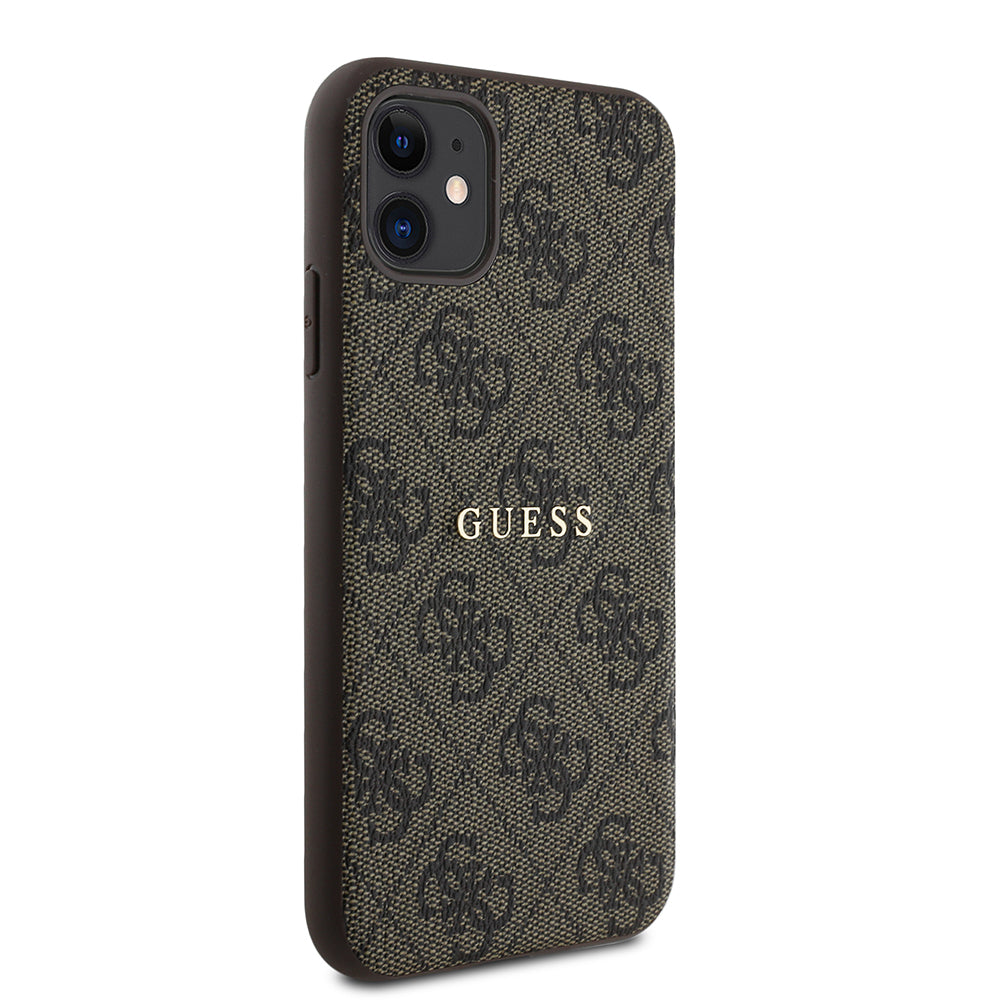 Apple iPhone 11 Kılıf Guess Orjinal Lisanslı 4G Desen Yazı Logolu Kapak