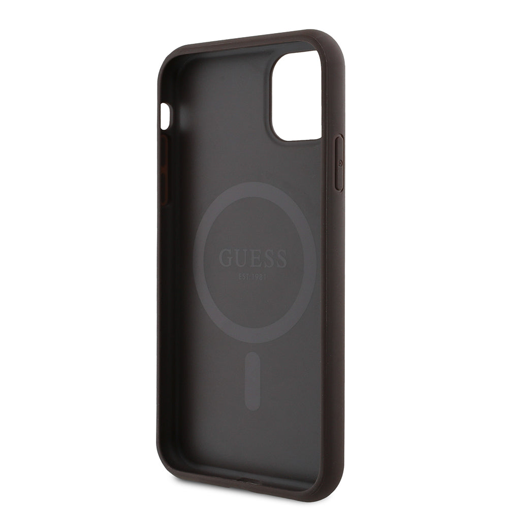 Apple iPhone 11 Kılıf Guess Orjinal Lisanslı 4G Desen Yazı Logolu Kapak