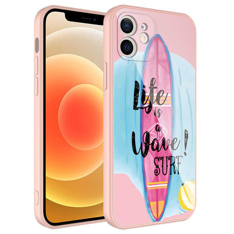 Apple iPhone 11 Kılıf Kamera Korumalı Desenli Sert Silikon Zore Epoksi Kapak
