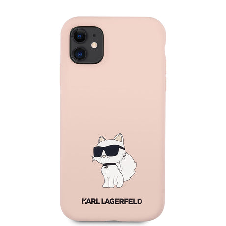 Apple iPhone 11 Kılıf Karl Lagerfeld Silikon Choupette Dizayn Kapak