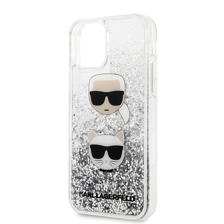 Apple iPhone 11 Kılıf Karl Lagerfeld Sıvılı Simli K&C Dizayn Kapak