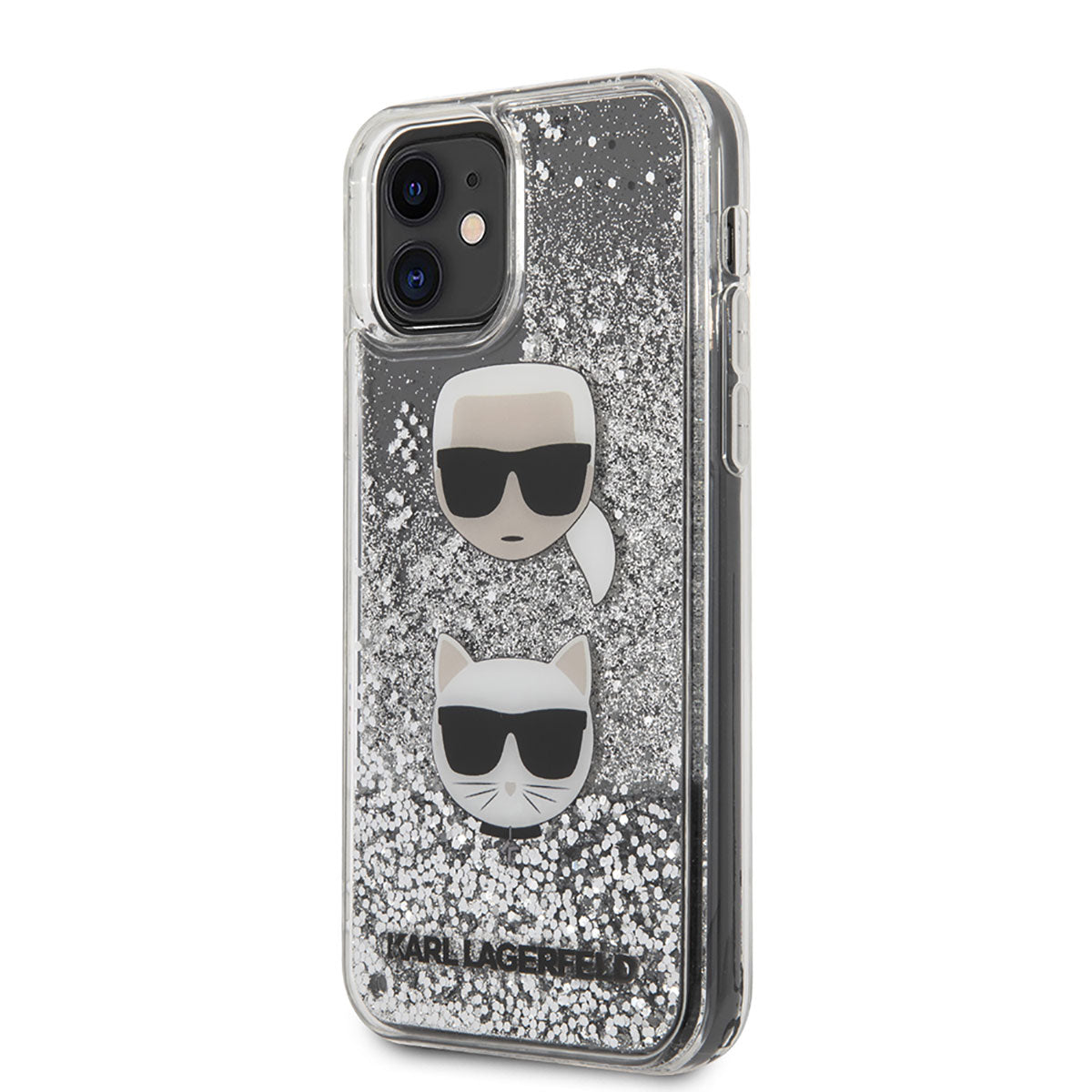 Apple iPhone 11 Kılıf Karl Lagerfeld Sıvılı Simli K&C Dizayn Kapak