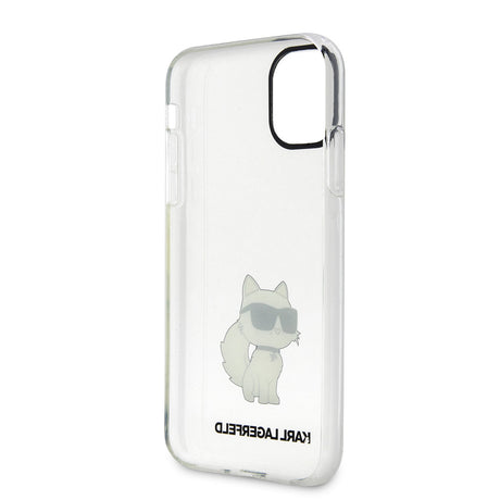 Apple iPhone 11 Kılıf Karl Lagerfeld Transparan Choupette Dizayn Kapak