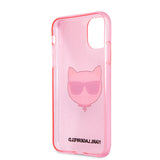Apple iPhone 11 Kılıf Karl Lagerfeld Transparan Choupette Head Dizayn Kapak