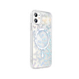 Apple iPhone 11 Kılıf M-Safe Şarj Özellikli Şeffaf Zore Folk Sert Kapak