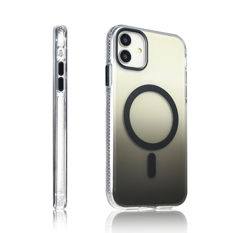 Apple iPhone 11 Kılıf M-safe Şarj Özellikli Transparan Renk Geçişli Zore Toros Kapak