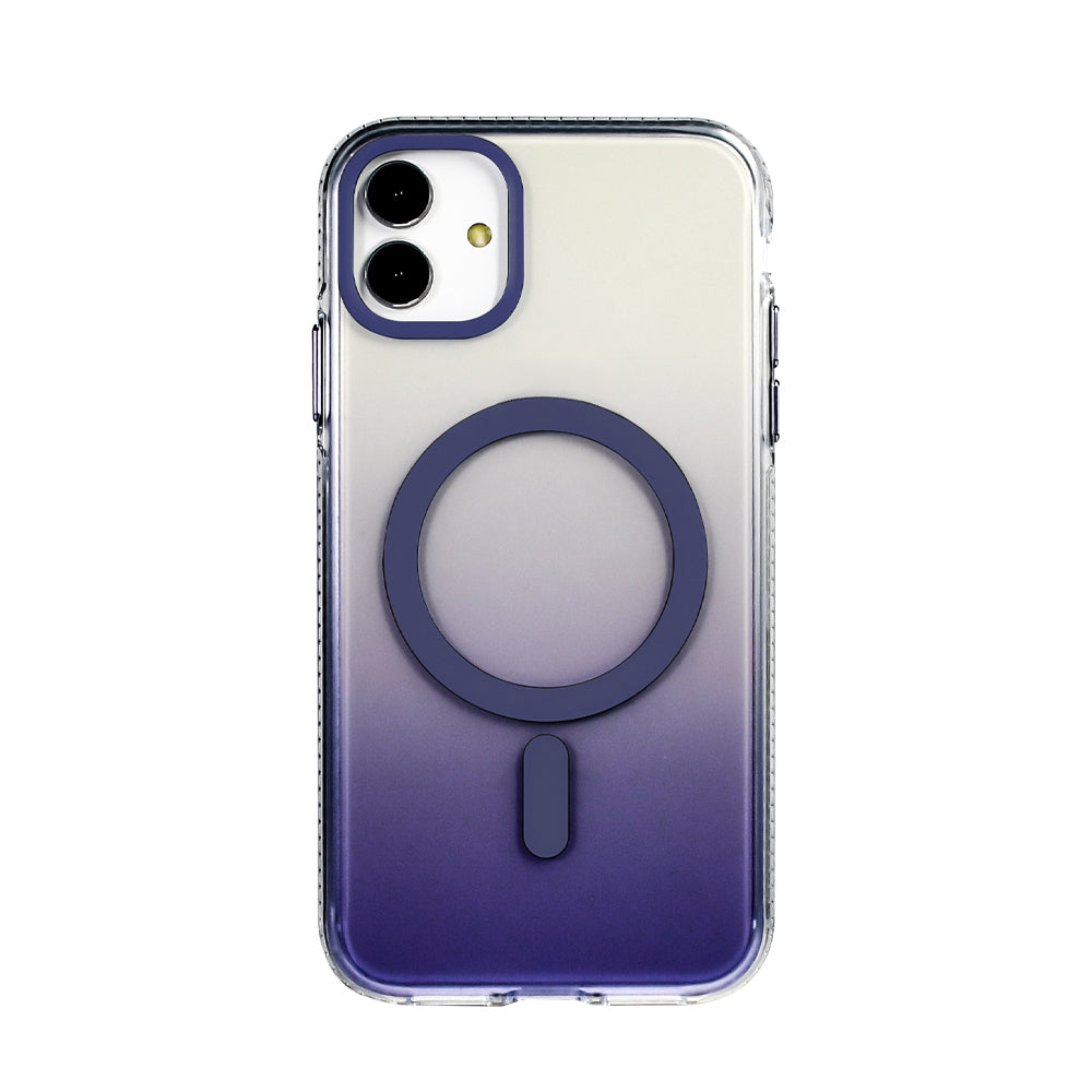 Apple iPhone 11 Kılıf M-safe Şarj Özellikli Transparan Renk Geçişli Zore Toros Kapak