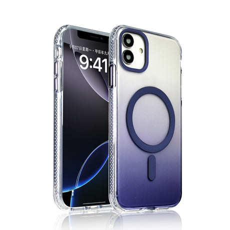 Apple iPhone 11 Kılıf M-safe Şarj Özellikli Transparan Renk Geçişli Zore Toros Kapak