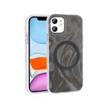 Apple iPhone 11 Kılıf M-safe Şarj Özellikli Fırça Boya Desenli Zore Palet Kapak