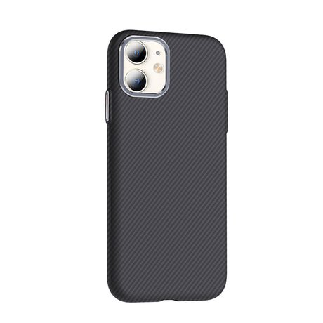 Apple iPhone 11 Kılıf M-safe Şarj Özellikli Karbon Fiber Görünümlü Zore Gros Kapak