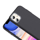 Apple iPhone 11 Kılıf M-safe Şarj Özellikli Karbon Fiber Görünümlü Zore Gros Kapak