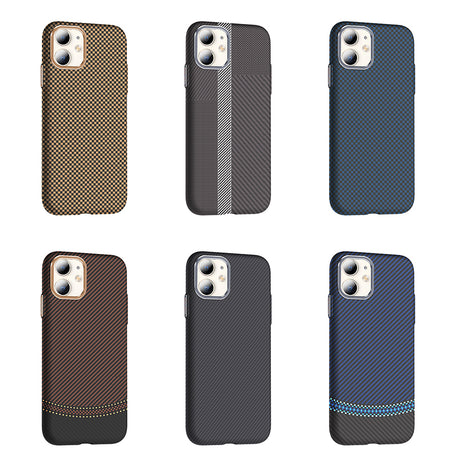 Apple iPhone 11 Kılıf M-safe Şarj Özellikli Karbon Fiber Görünümlü Zore Gros Kapak