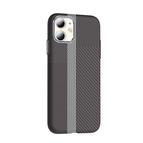 Apple iPhone 11 Kılıf M-safe Şarj Özellikli Karbon Fiber Görünümlü Zore Gros Kapak