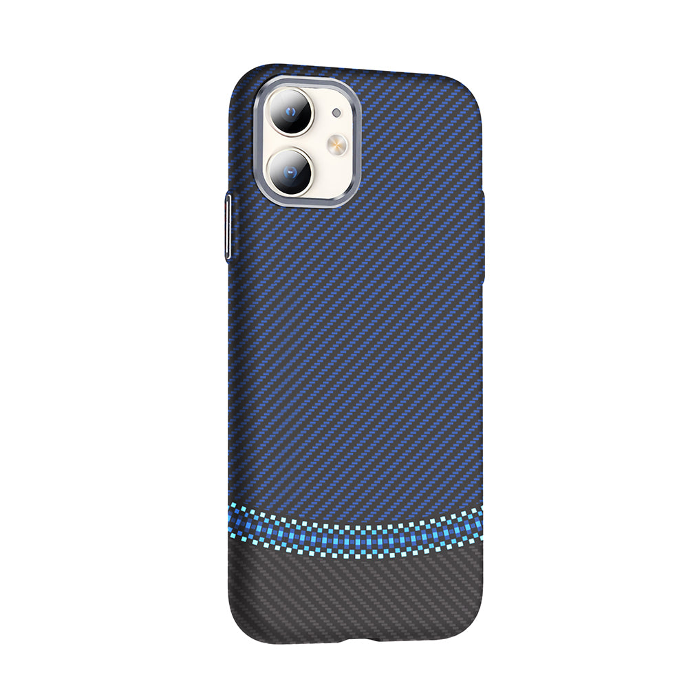 Apple iPhone 11 Kılıf M-safe Şarj Özellikli Karbon Fiber Görünümlü Zore Gros Kapak