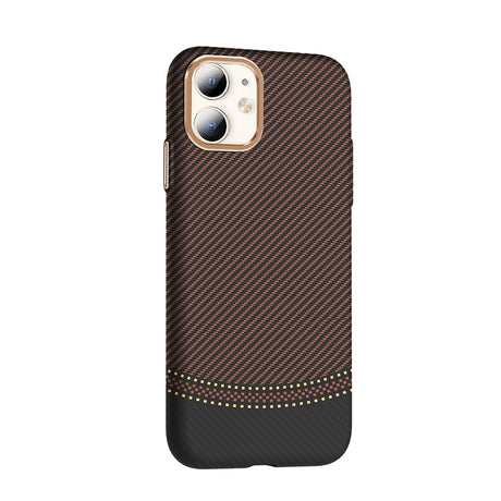 Apple iPhone 11 Kılıf M-safe Şarj Özellikli Karbon Fiber Görünümlü Zore Gros Kapak
