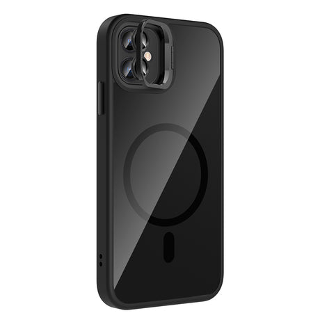 Apple iPhone 11 Kılıf Standlı ve Kamera Lens Hediyeli M-Safe Şarj Özellikli Zore Etro Kapak
