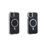 Apple iPhone 11 Kılıf Taşlı Tasarım M-safe Şarj Özellikli Zore Koment Silikon Kapak