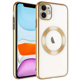 Apple iPhone 11 Kılıf Wireless Şarj Özellikli Sert PC Zore Riksos M-safe Kapak