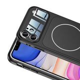 Apple iPhone 11 Kılıf Zore M-Safe Şarj Özellikli Kamera Korumalı Formen Kapak