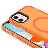 Apple iPhone 11 Kılıf Zore M-safe Şarj Özellikli Buzlu Transparan C-Pro Sert Kapak