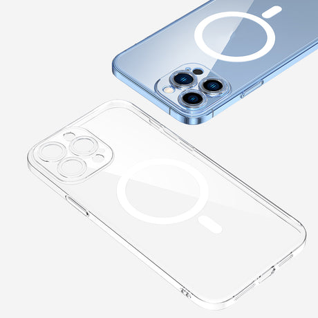 Apple iPhone 11 Pro Max Kamera Korumalı M-Safe Şarj Özellikli Şeffaf Zore London Sert PC Kapak